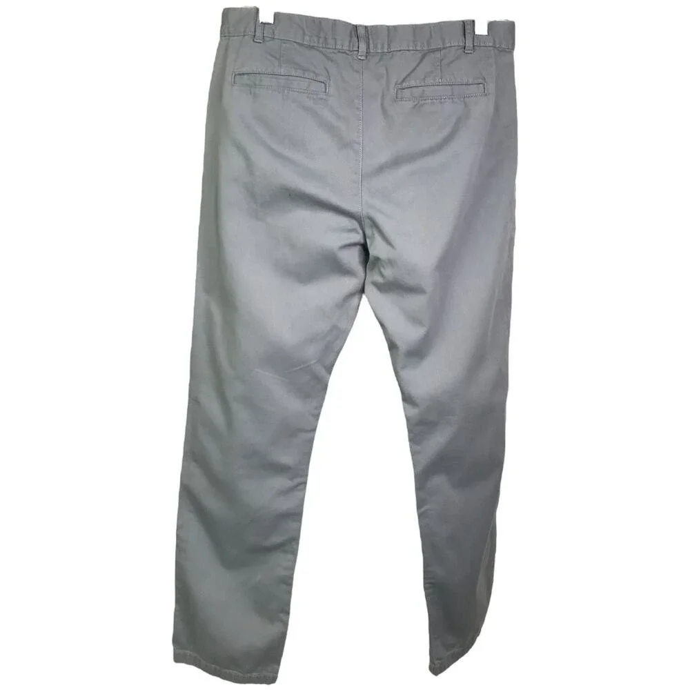 The Childrens Place‎ Boys 16 Gray Chino Pants Adjustable Waist Flat Front